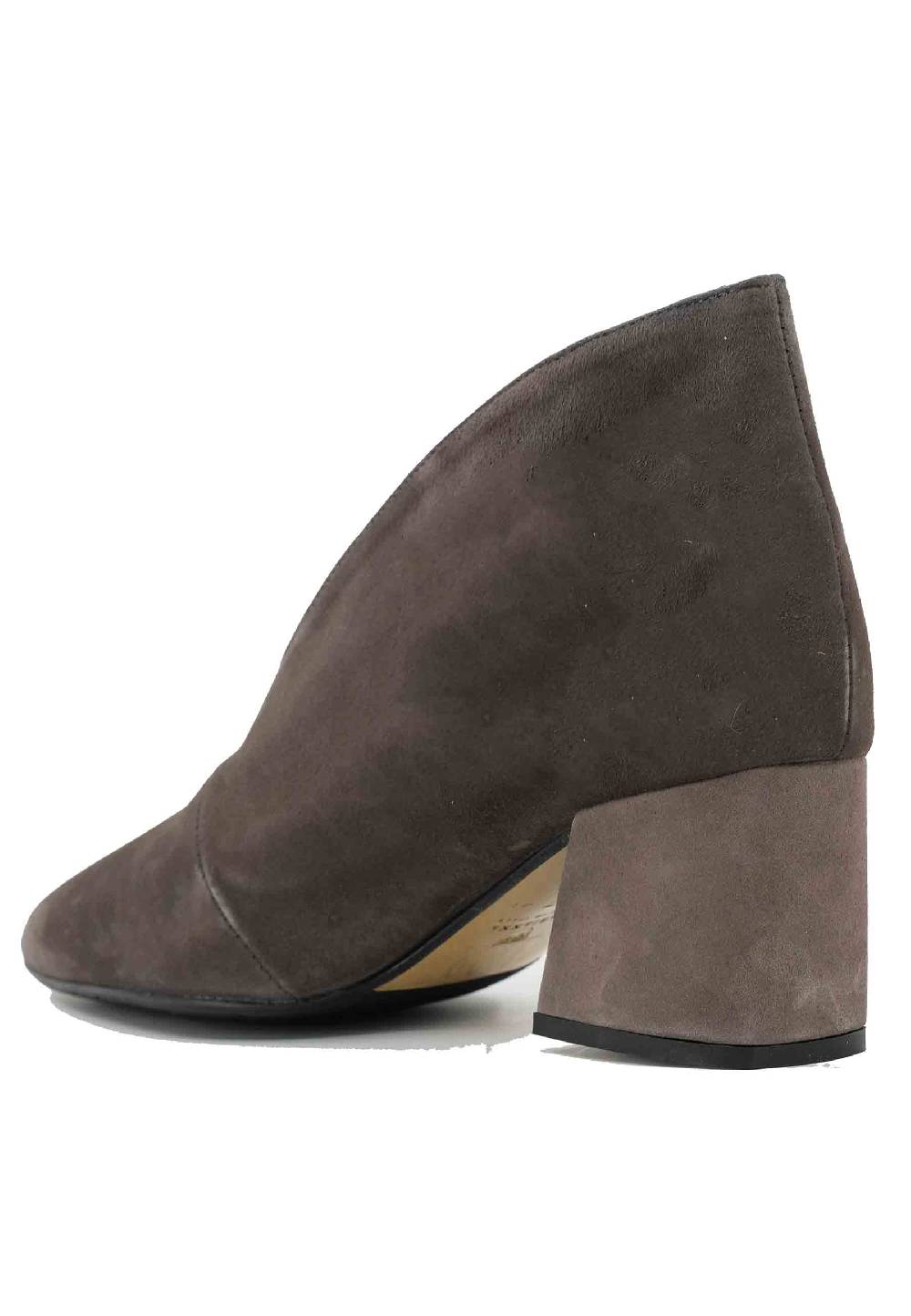 L'ARIANNA Stivaletti TR8006/G Ankle boot in camoscio grigio con tacco largo Offerta