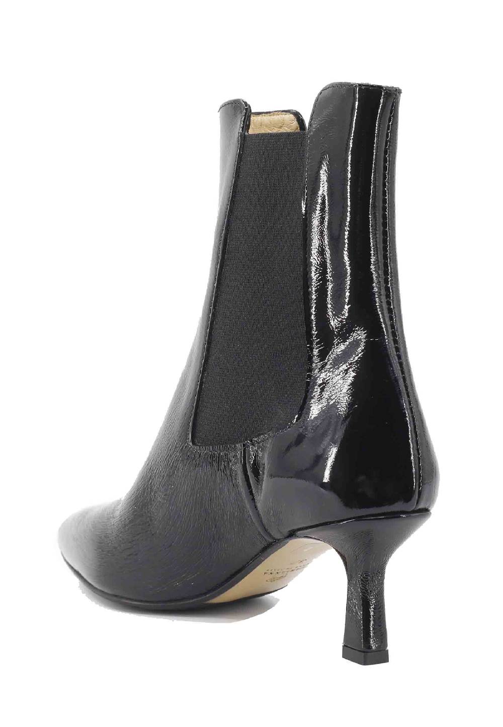 L'ARIANNA Stivaletti beatles BT 1552/RT in naplack nero con tacco medio e punta a punta 50% di sconto con spedizione gratuita