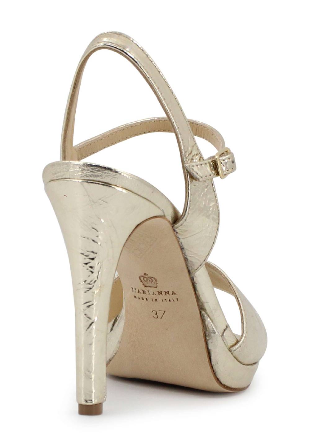 L'ARIANNA Sandali DS7055 donna in pelle oro con tacco alto a spillo I Più Venduti