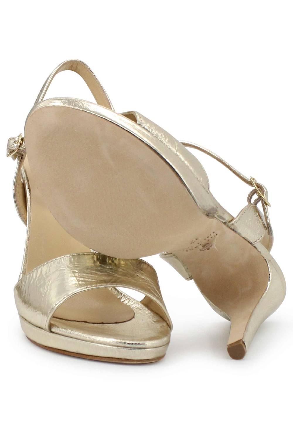 L'ARIANNA Sandali DS7055 donna in pelle oro con tacco alto a spillo I Più Venduti