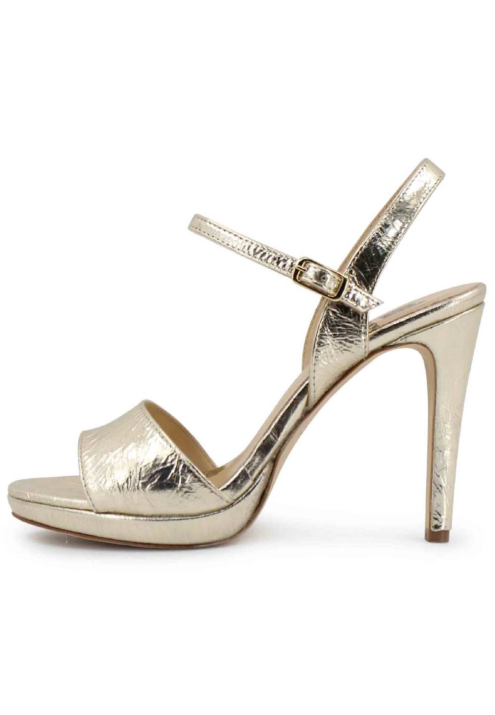 L'ARIANNA Sandali DS7055 donna in pelle oro con tacco alto a spillo I Più Venduti