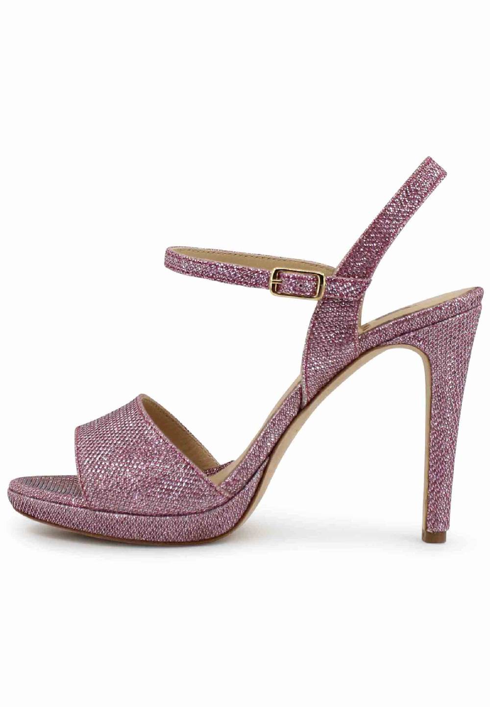 L'ARIANNA Sandali DS7055 donna in glitter rosa con tacco alto a spillo In Saldo