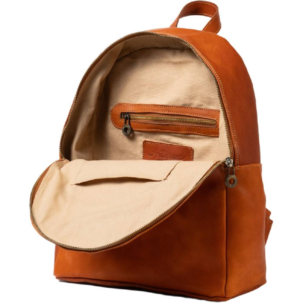 Lartigiano Del Cuoio Zaino uomo in pelle conciata al vegetale color cuoio Sconto