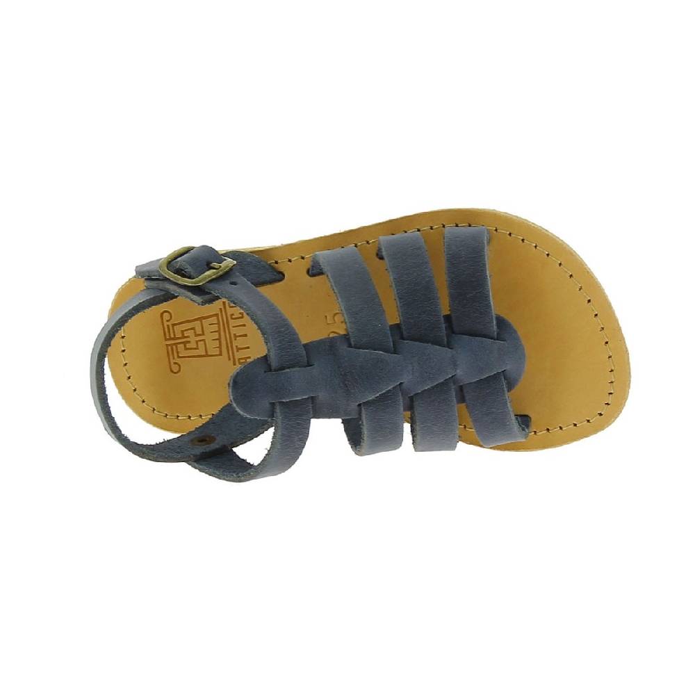 Lartigiano Del Cuoio Sandalo da bambino in morbida pelle nubuck blu chiusura con fibbia 2025