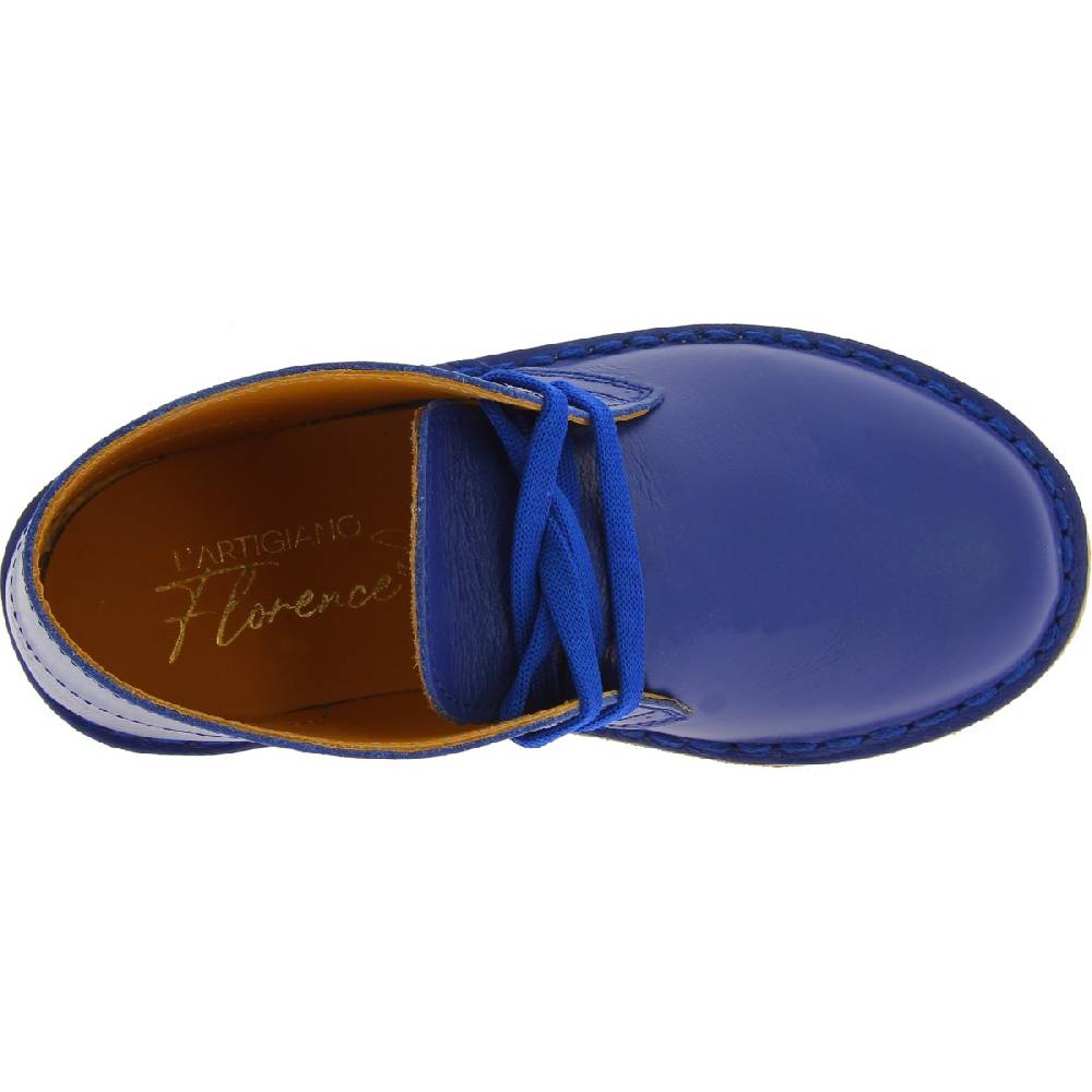 Lartigiano Del Cuoio Polacchine bambino bambina in vera pelle blu fatte a mano in Italia Spedizione Gratuita