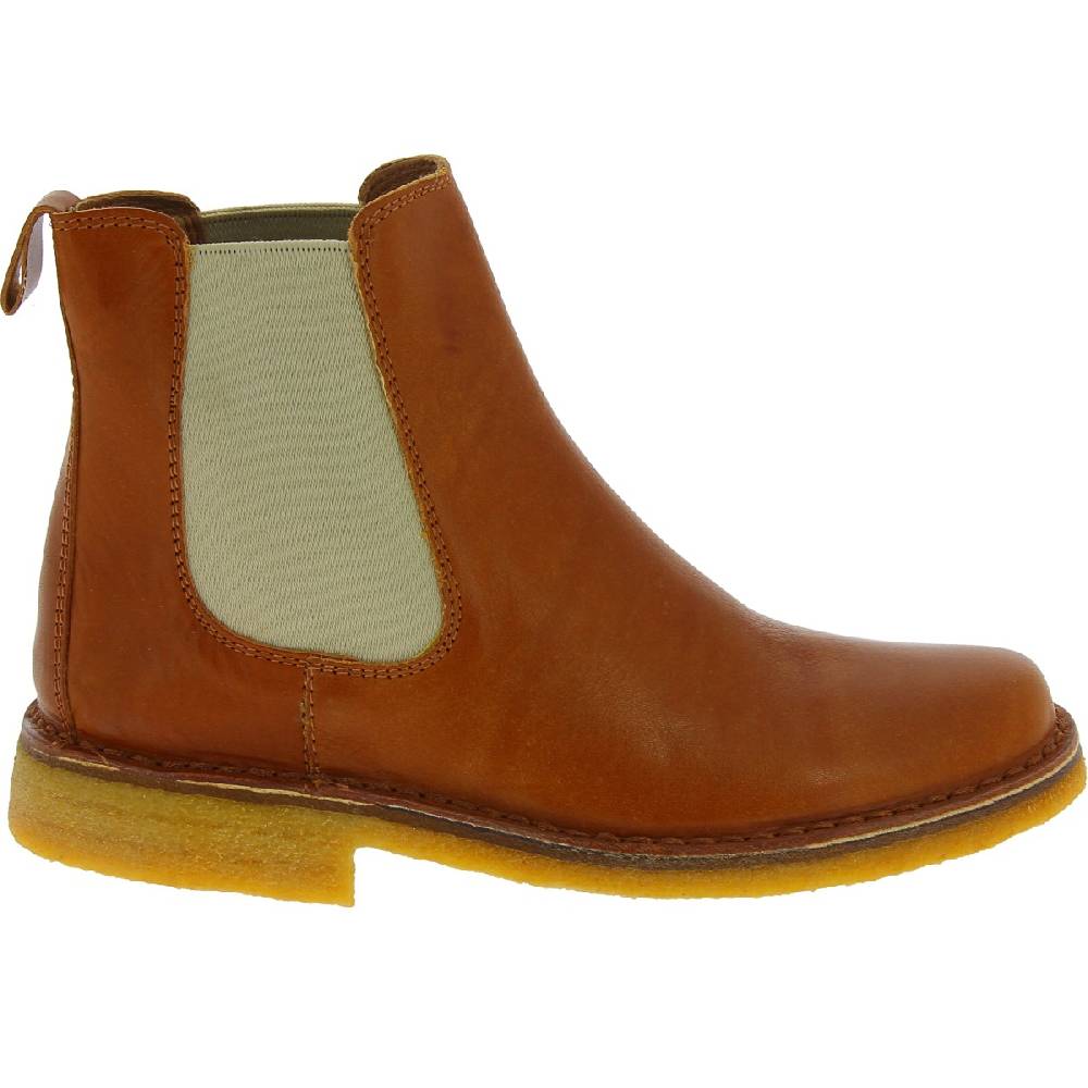Lartigiano Del Cuoio Stivaletti chelsea donna in pelle marrone e suola in para artigianali Soddisfazione Garantita