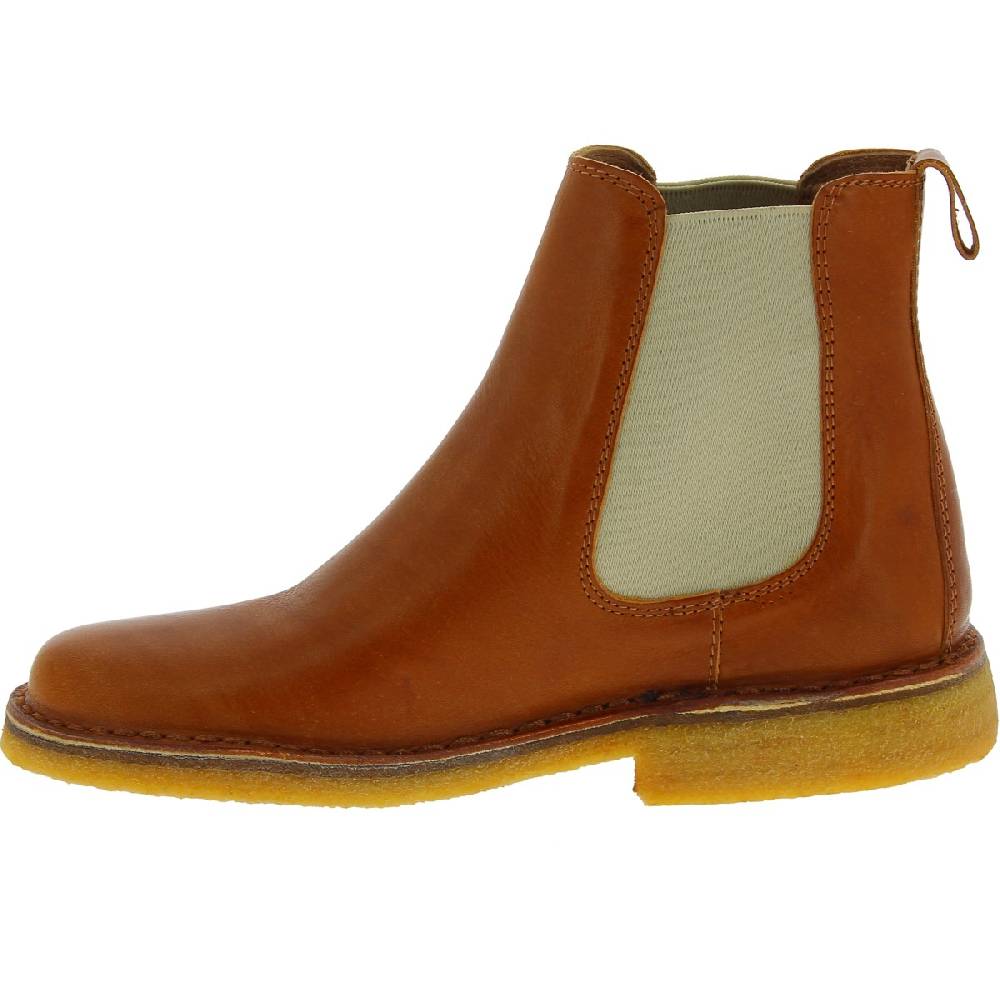 Lartigiano Del Cuoio Stivaletti chelsea donna in pelle marrone e suola in para artigianali Soddisfazione Garantita