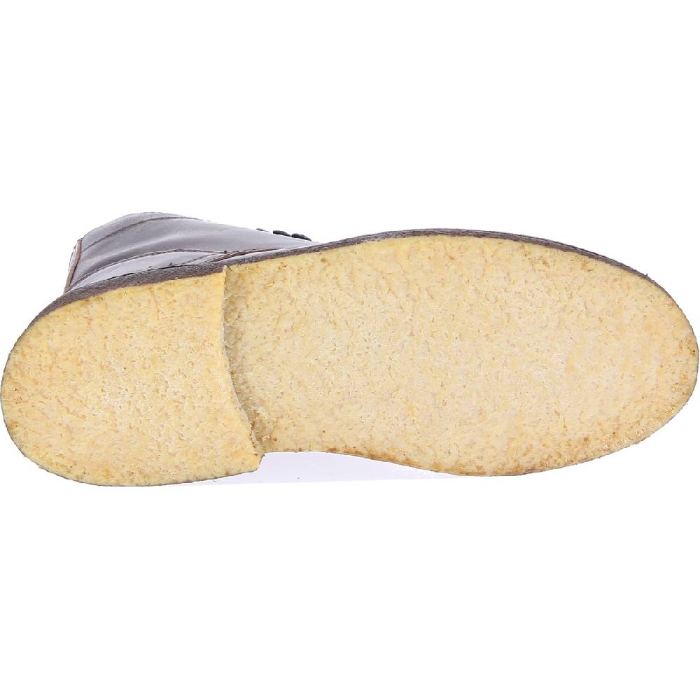 Lartigiano Del Cuoio Stivaletti da donna in pelle marrone scuro con fodera invernale Presa