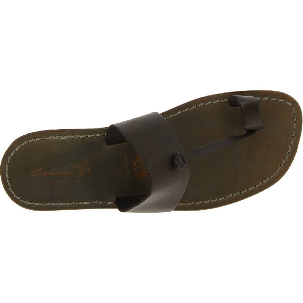 Lartigiano Del Cuoio Ciabatte infradito da uomo in pelle color fango fatti a mano Vendite Flash