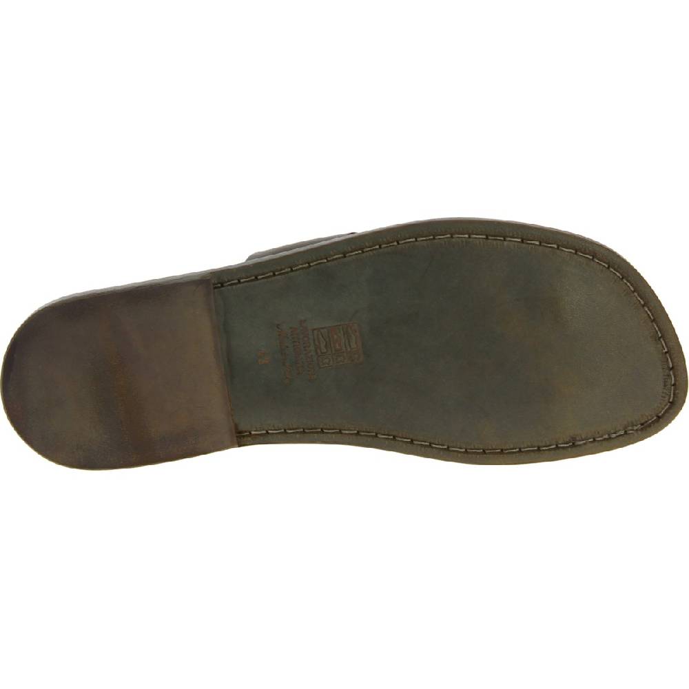 Lartigiano Del Cuoio Ciabatte infradito da uomo in pelle color fango fatti a mano Vendite Flash