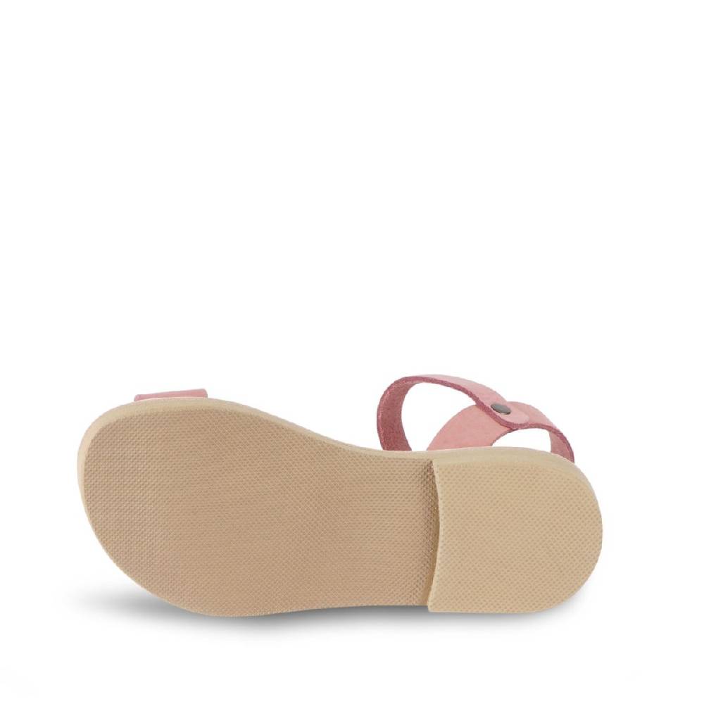 Lartigiano Del Cuoio Sandali infradito da bambina in pelle nubuk rosa chiusura con fibbia Acquista Ora
