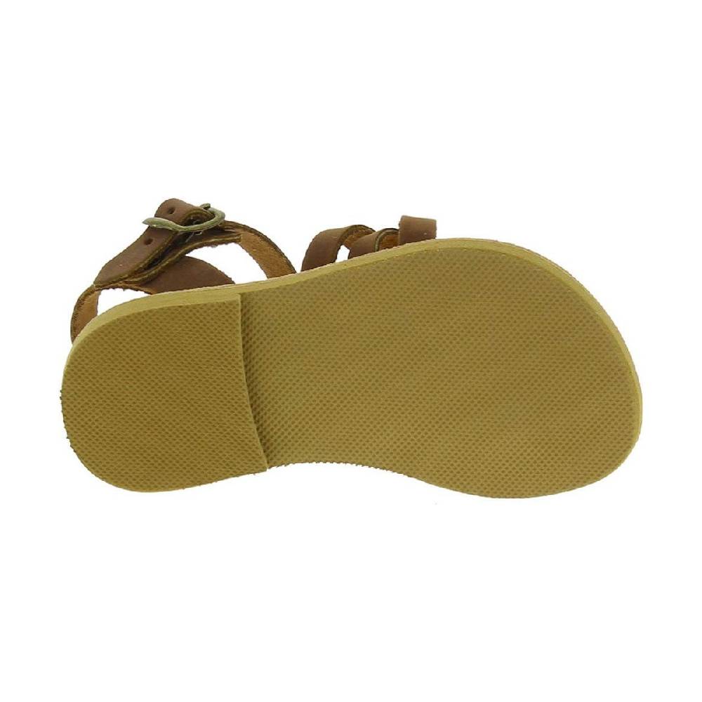 Lartigiano Del Cuoio Sandali intrecciati gladiatore da bambino in pelle nubuck marrone chiusura con fibbia Shopping Online