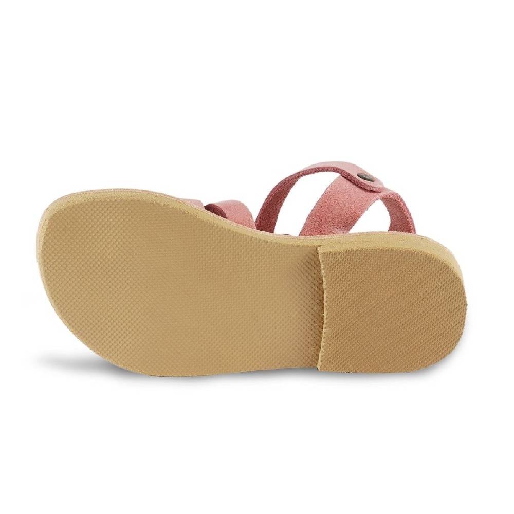 Lartigiano Del Cuoio Sandalo da bambina in morbida pelle nubuck rosa chiusura con fibbia Convenienza