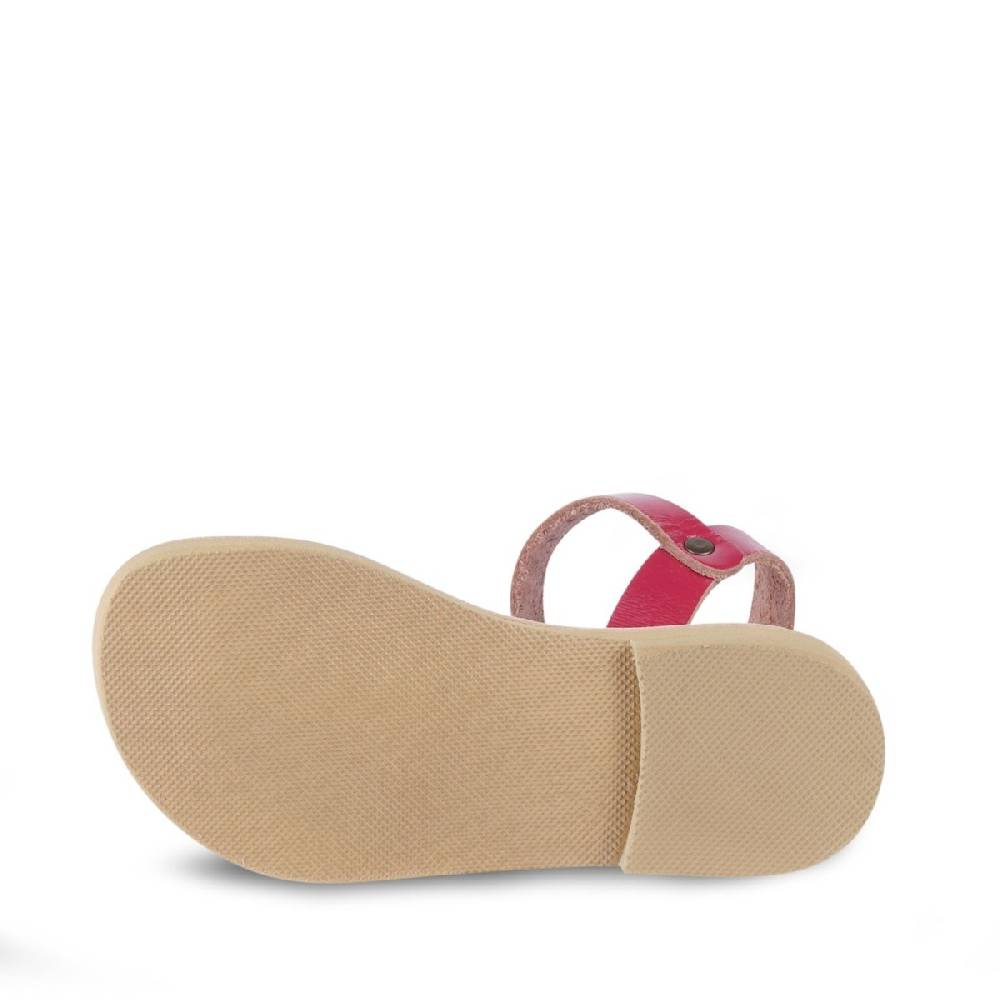 Lartigiano Del Cuoio Sandali infradito da bambina in pelle di vitello fucsia chiusura con fibbia Sconto