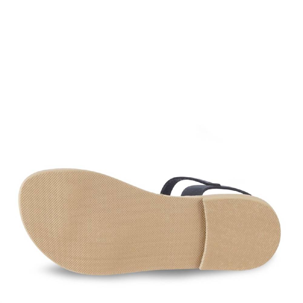 Lartigiano Del Cuoio Sandali infradito da bambino in pelle nubuk blu chiusura con fibbia Offerta