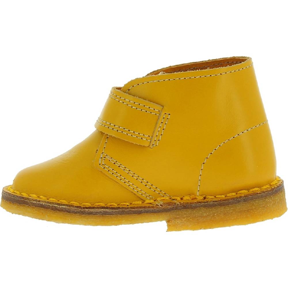 Lartigiano Del Cuoio Scarponcini vera pelle da bambino color giallo fatti a mano in Italia Online