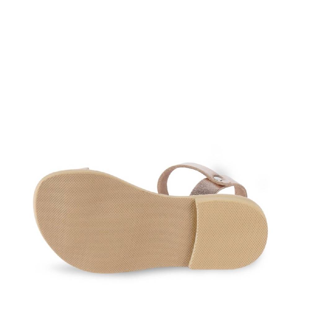 Lartigiano Del Cuoio Sandali infradito da bambina in pelle di vitello oro rosa chiusura con fibbia Outlet