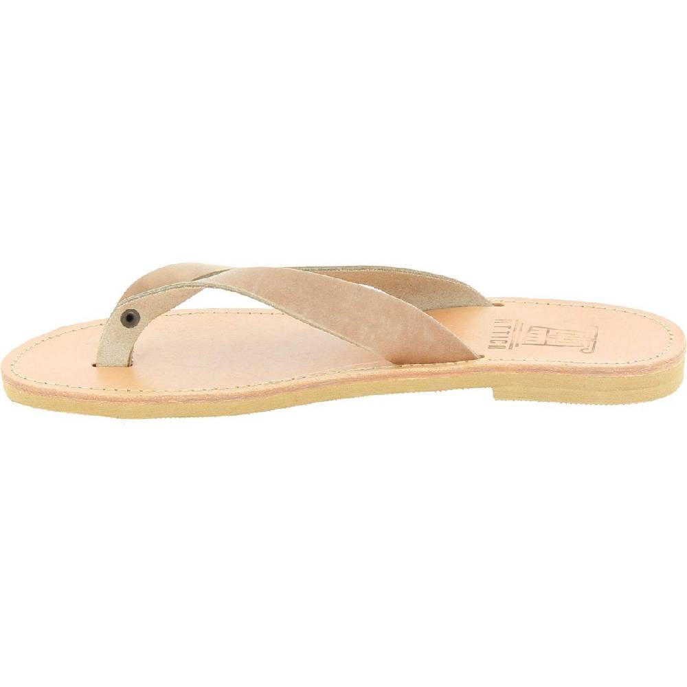 Lartigiano Del Cuoio Sandali infradito slip-on da uomo in pelle nabuk nude fatti a mano Hotsell