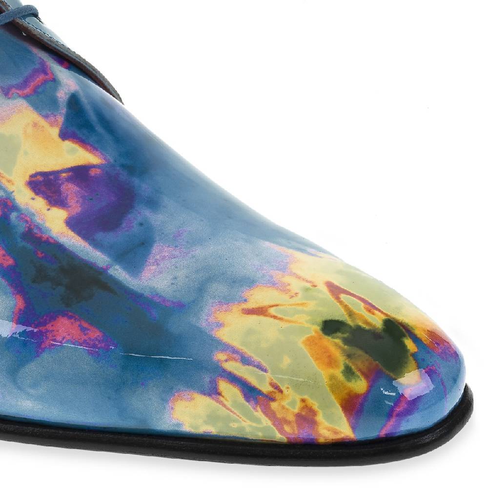 Lartigiano Del Cuoio Derby da cerimonia in vernice Psychedelic - Fratelli Borgioli - Artigianalità Italiana 2025