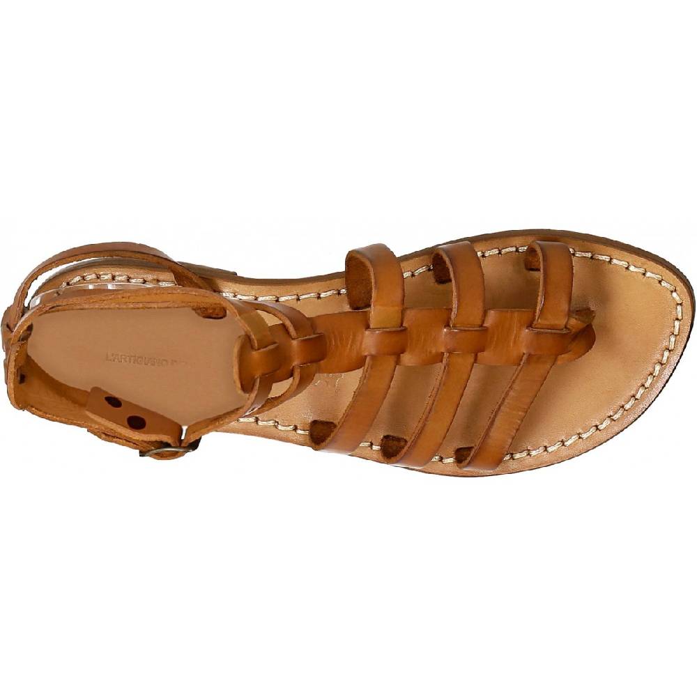 Lartigiano Del Cuoio Sandali gladiatore in pelle colore cuoio antico fatti a mano in Italia Promozione