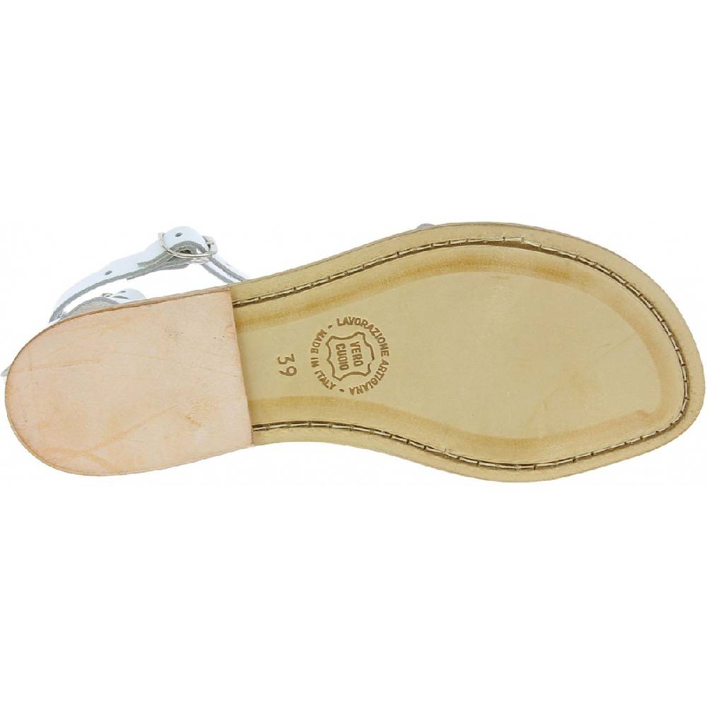 Lartigiano Del Cuoio Sandali gladiatore fatti a mano in pelle colore bianco Spedizione Gratuita