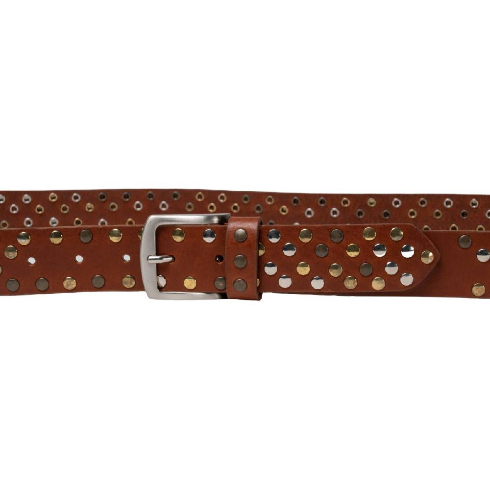 Lartigiano Del Cuoio Cintura in cuoio con borchie in metallo unisex Sottocosto