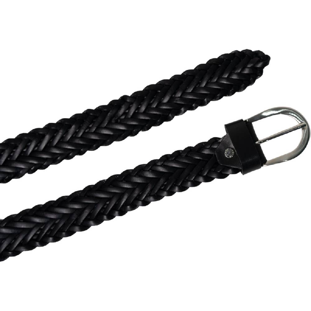 Lartigiano Del Cuoio Cintura intrecciata a mano in pelle nera 3 cm I Più Venduti