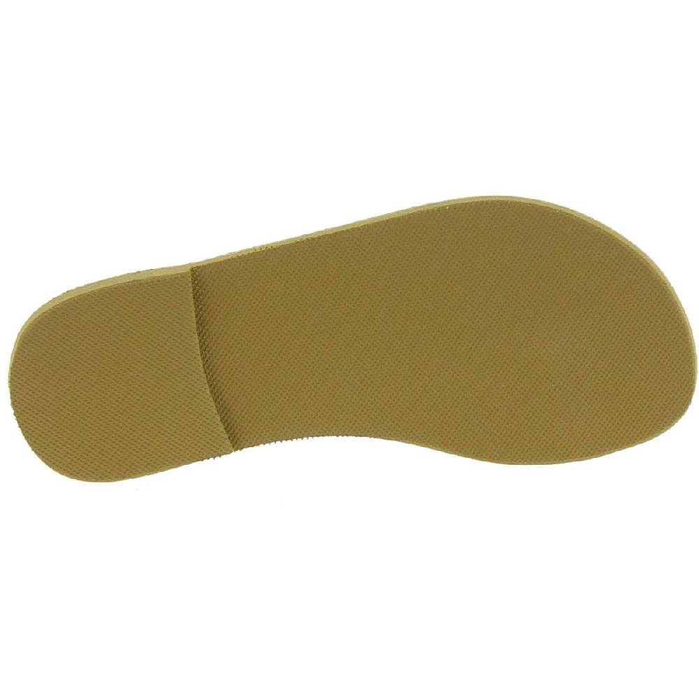 Lartigiano Del Cuoio Sandali infradito a cerchi da donna fatti a mano in pelle di vitello laminata oro Sottocosto