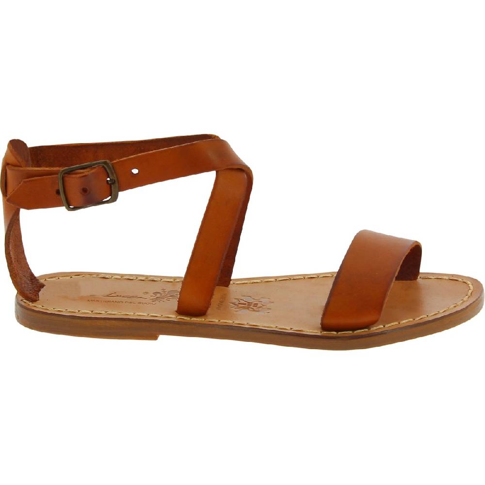 Lartigiano Del Cuoio Sandali donna in pelle color cuoio fatti a mano in Italia Convenienza