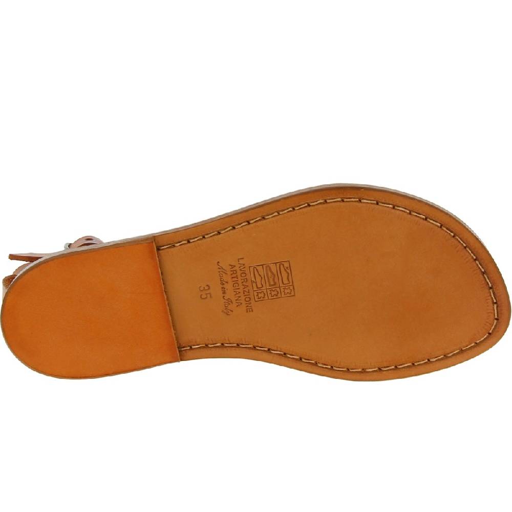 Lartigiano Del Cuoio Sandali donna in pelle color cuoio fatti a mano in Italia Convenienza
