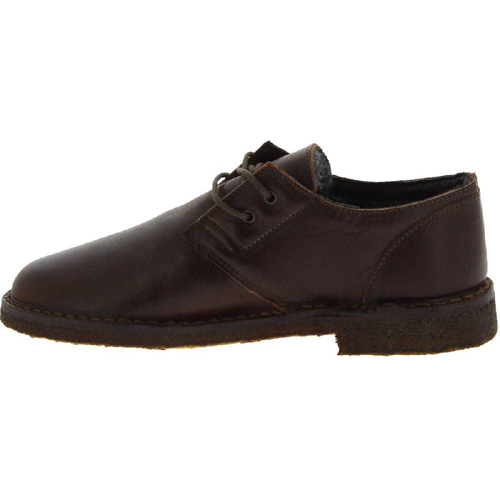 Lartigiano Del Cuoio Scarpe basse da donna in pelle marrone scuro con fodera invernale Saldi