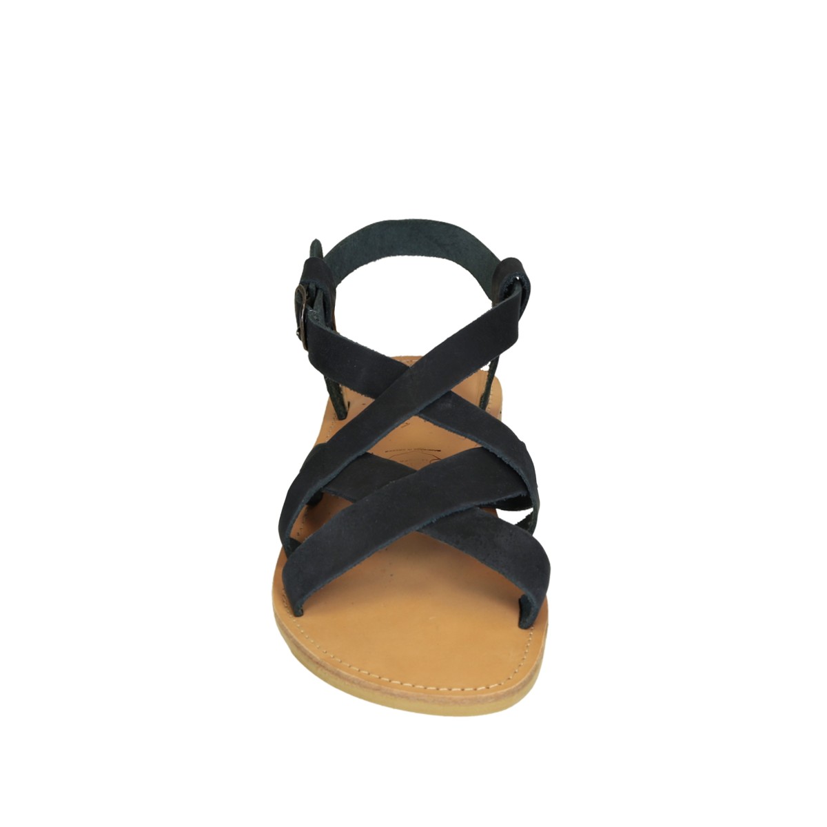 Lartigiano Del Cuoio Sandali infradito da uomo in pelle nabuk nero fatti a mano Hotsell