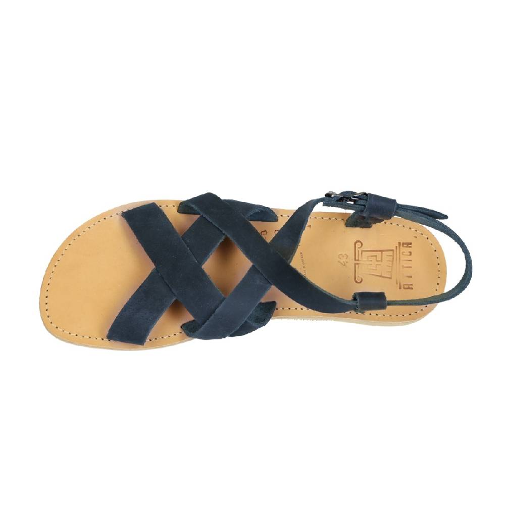 Lartigiano Del Cuoio Sandali infradito da uomo in pelle nabuk nero fatti a mano Hotsell