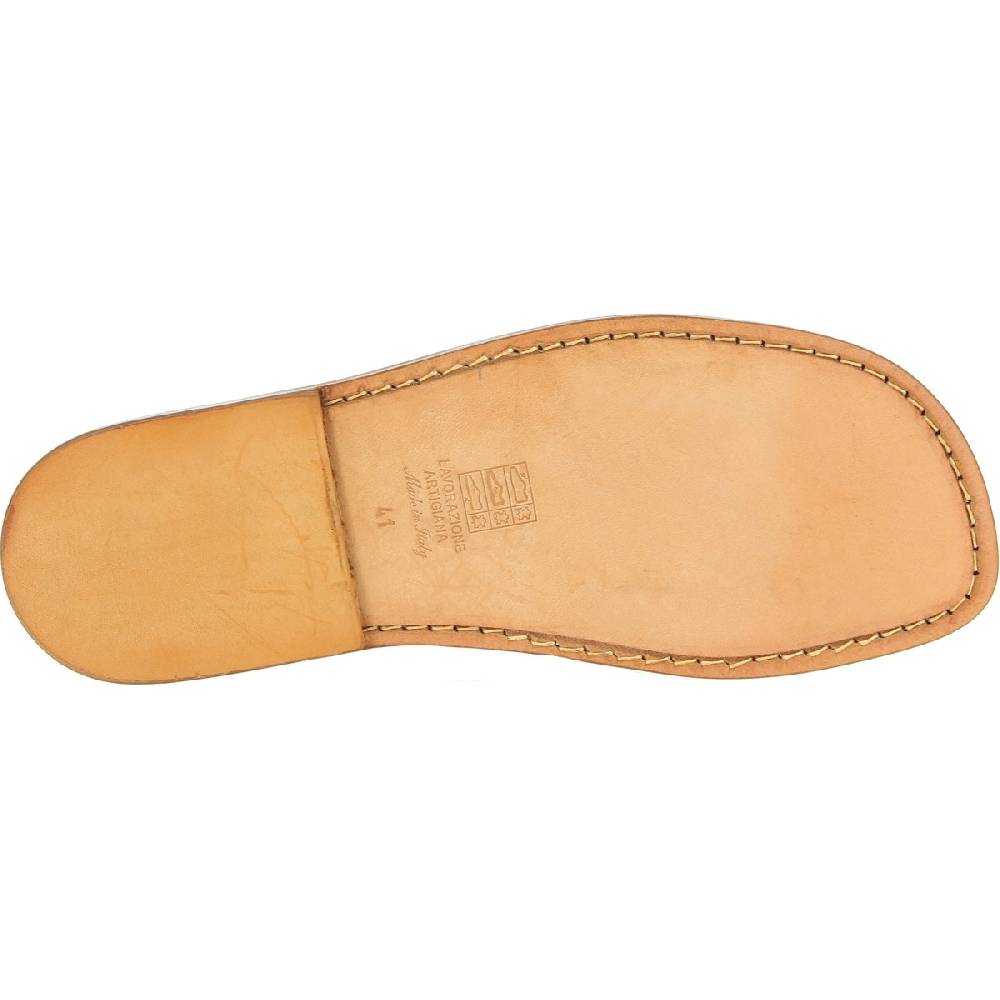 Lartigiano Del Cuoio Sandali da uomo a gabbia in pelle color cuoio Vendita Calda