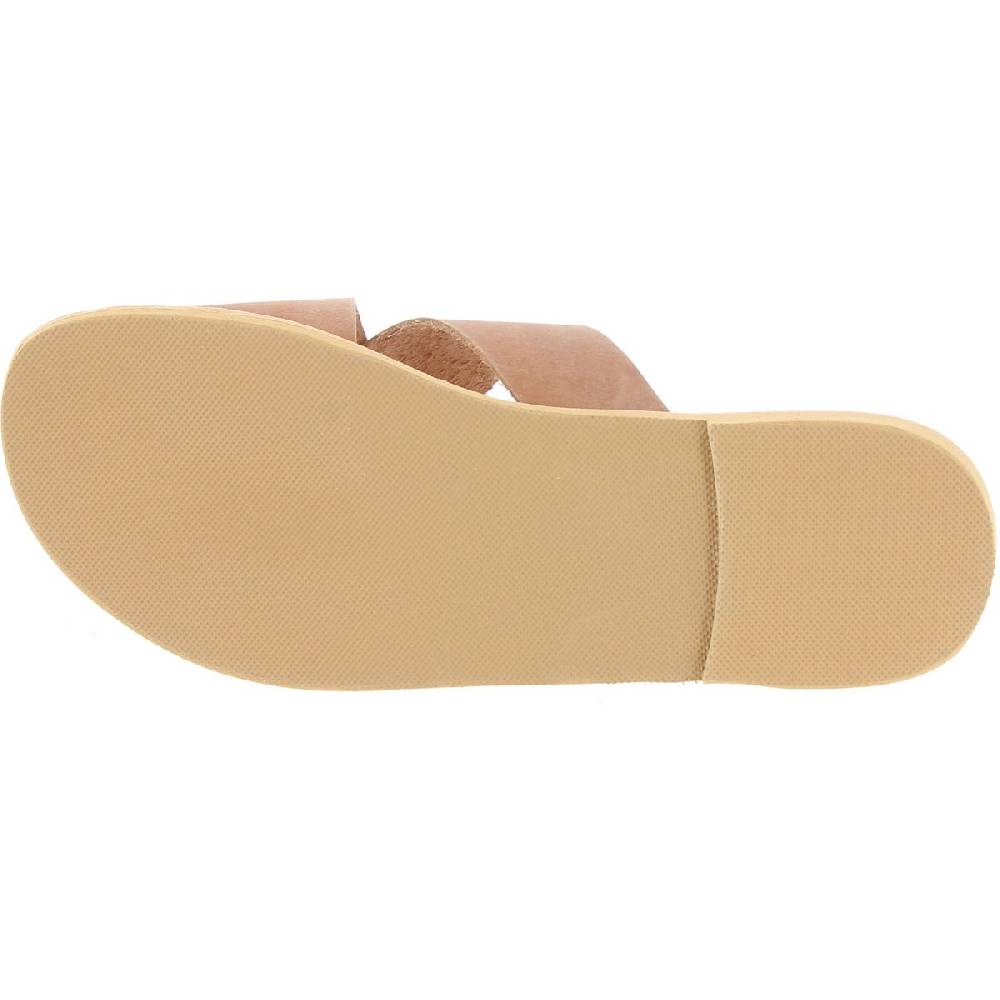 Lartigiano Del Cuoio Sandali uomo in nubuck marrone chiaro fatti a mano in Grecia Negozio