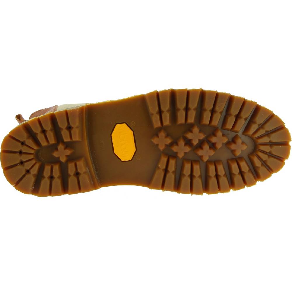 Lartigiano Del Cuoio Stivaletto beatles donna in pelle marrone e suola Vibram Italia