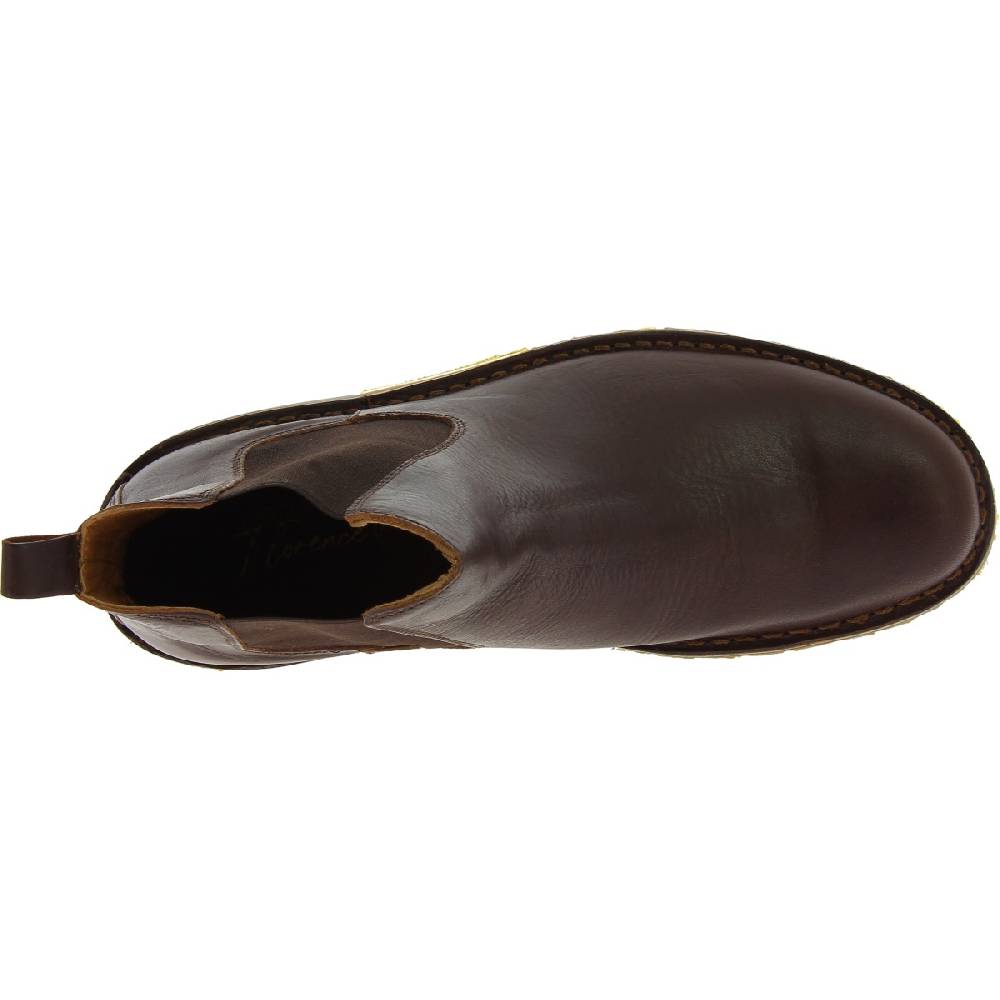 Lartigiano Del Cuoio Stivaletto beatles in pelle marrone scuro e suola Vibram In Linea