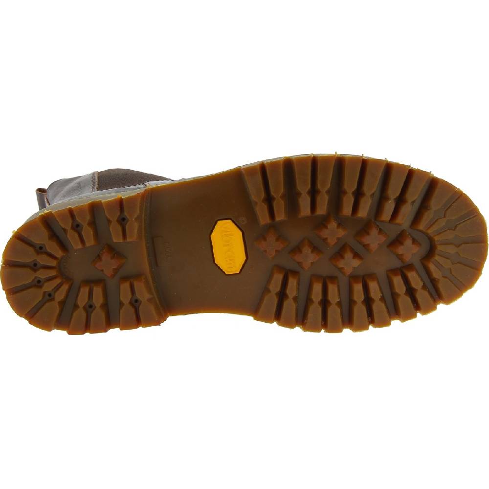 Lartigiano Del Cuoio Stivaletto beatles in pelle marrone scuro e suola Vibram In Linea