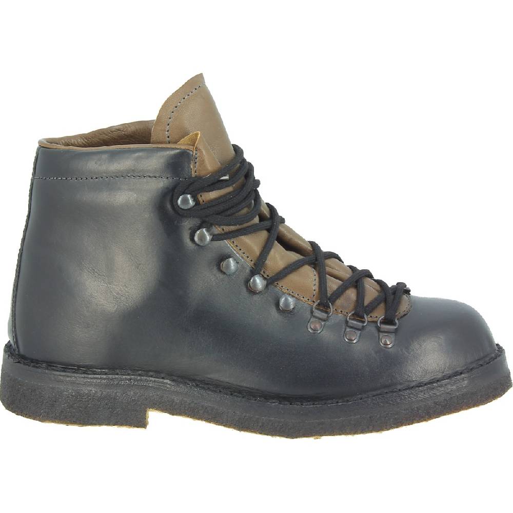Lartigiano Del Cuoio Stivale da montagna unisex color nero con suola in caucciù Promozione