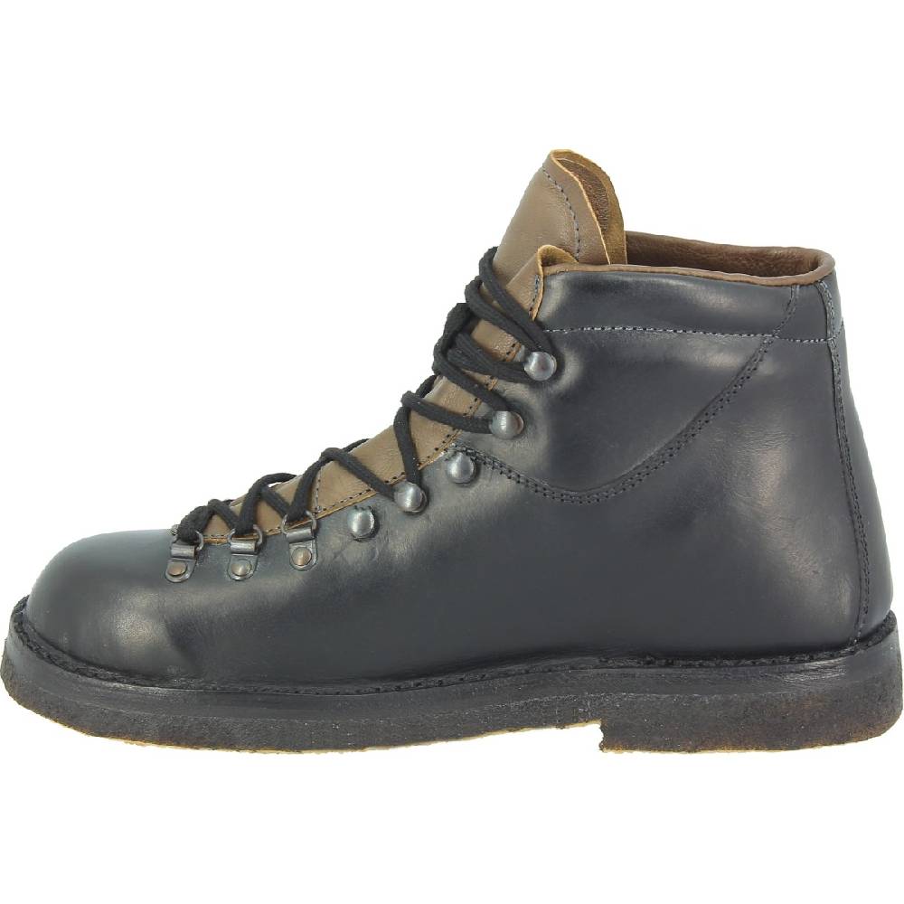 Lartigiano Del Cuoio Stivale da montagna unisex color nero con suola in caucciù Promozione