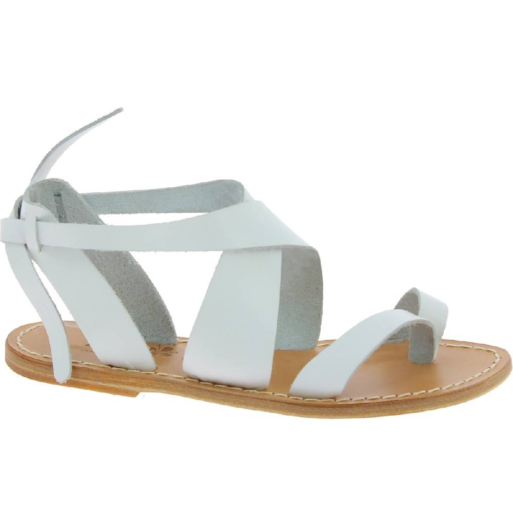 Lartigiano Del Cuoio Sandali donna fatti a mano in pelle colore bianco Sottocosto