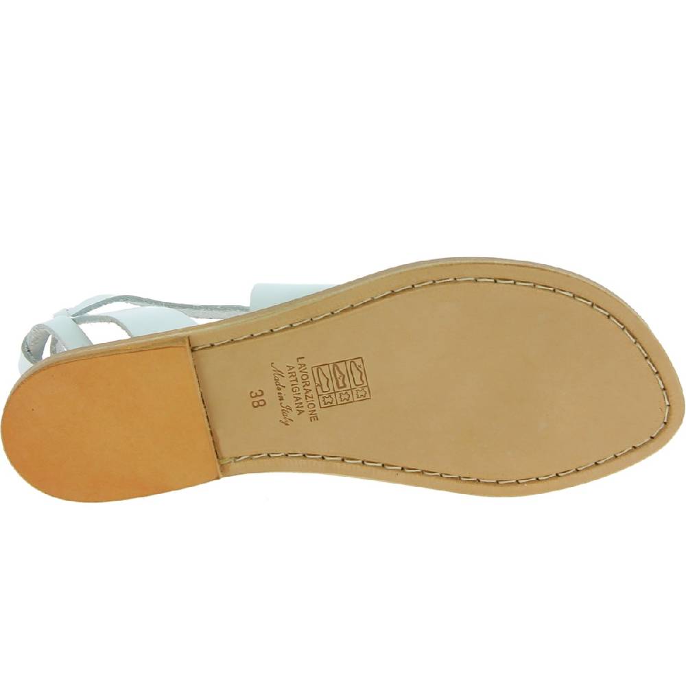 Lartigiano Del Cuoio Sandali donna fatti a mano in pelle colore bianco Sottocosto
