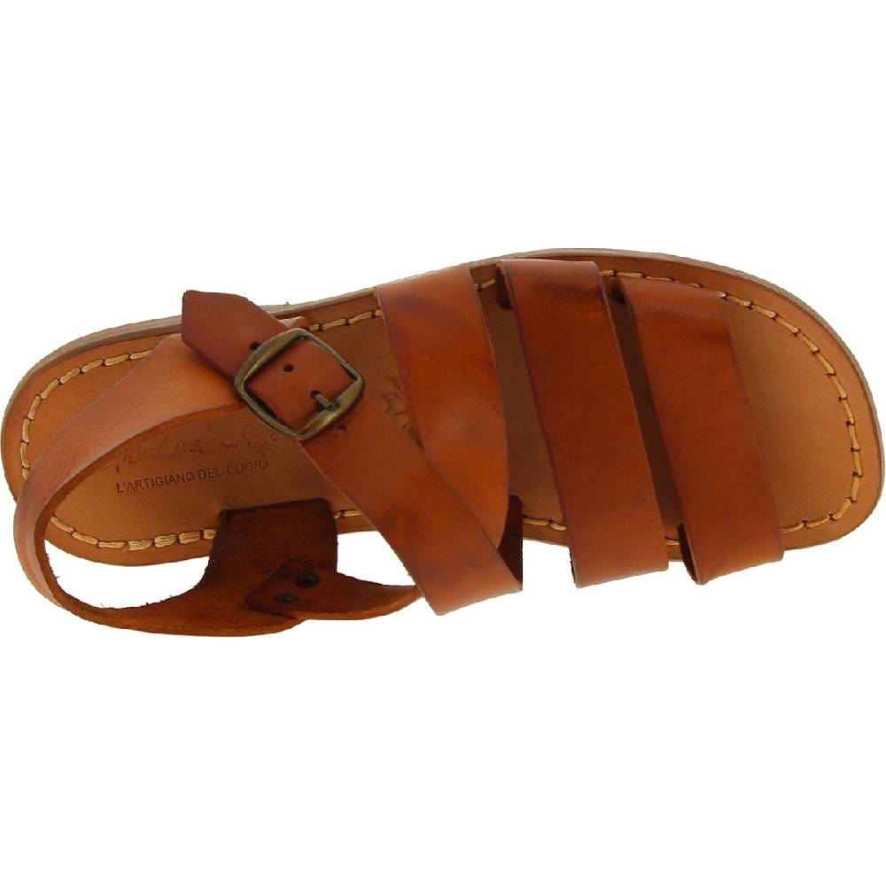 Lartigiano Del Cuoio Sandali da uomo in pelle color cuoio fatti a mano in Italia Presa