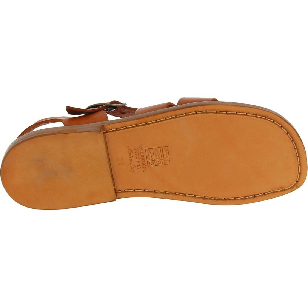 Lartigiano Del Cuoio Sandali da uomo in pelle color cuoio fatti a mano in Italia Presa
