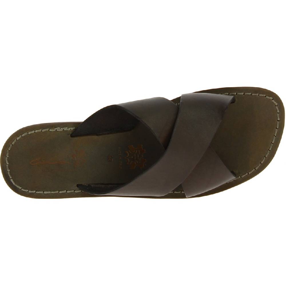 Lartigiano Del Cuoio Ciabatte uomo in pelle color fango realizzate a mano in Italia Offerta
