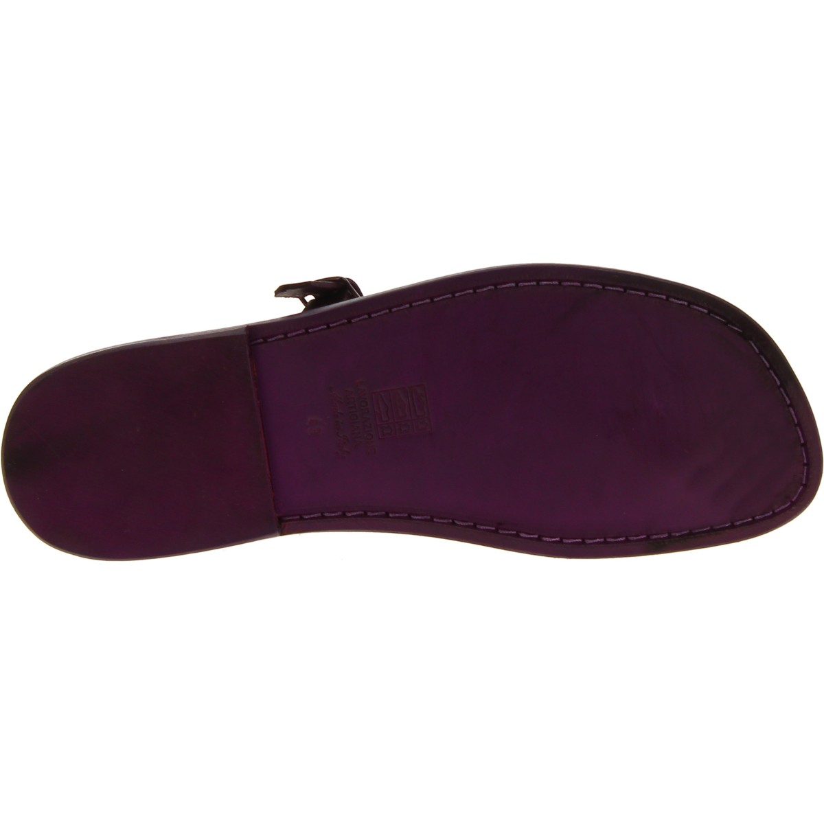 Lartigiano Del Cuoio Sandali infradito in pelle viola fatti a mano Outlet