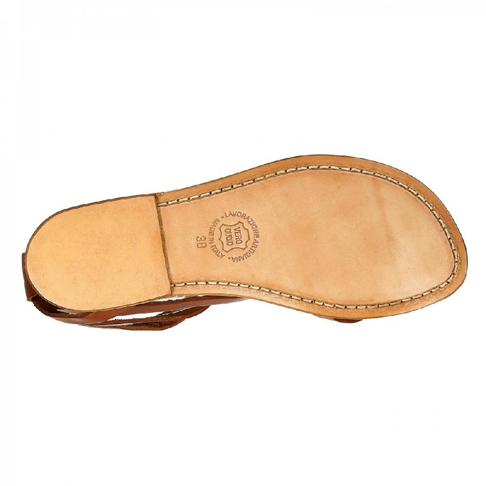 Lartigiano Del Cuoio Sandali gladiator donna fatti a mano in pelle colore cuoio antico I Più Venduti
