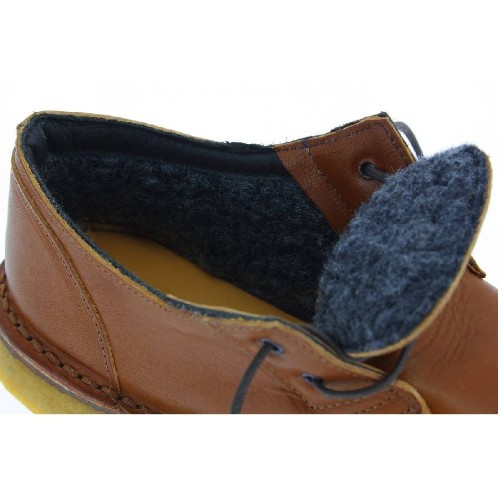Lartigiano Del Cuoio Scarpe basse da donna in pelle marrone fodera invernale Nuova