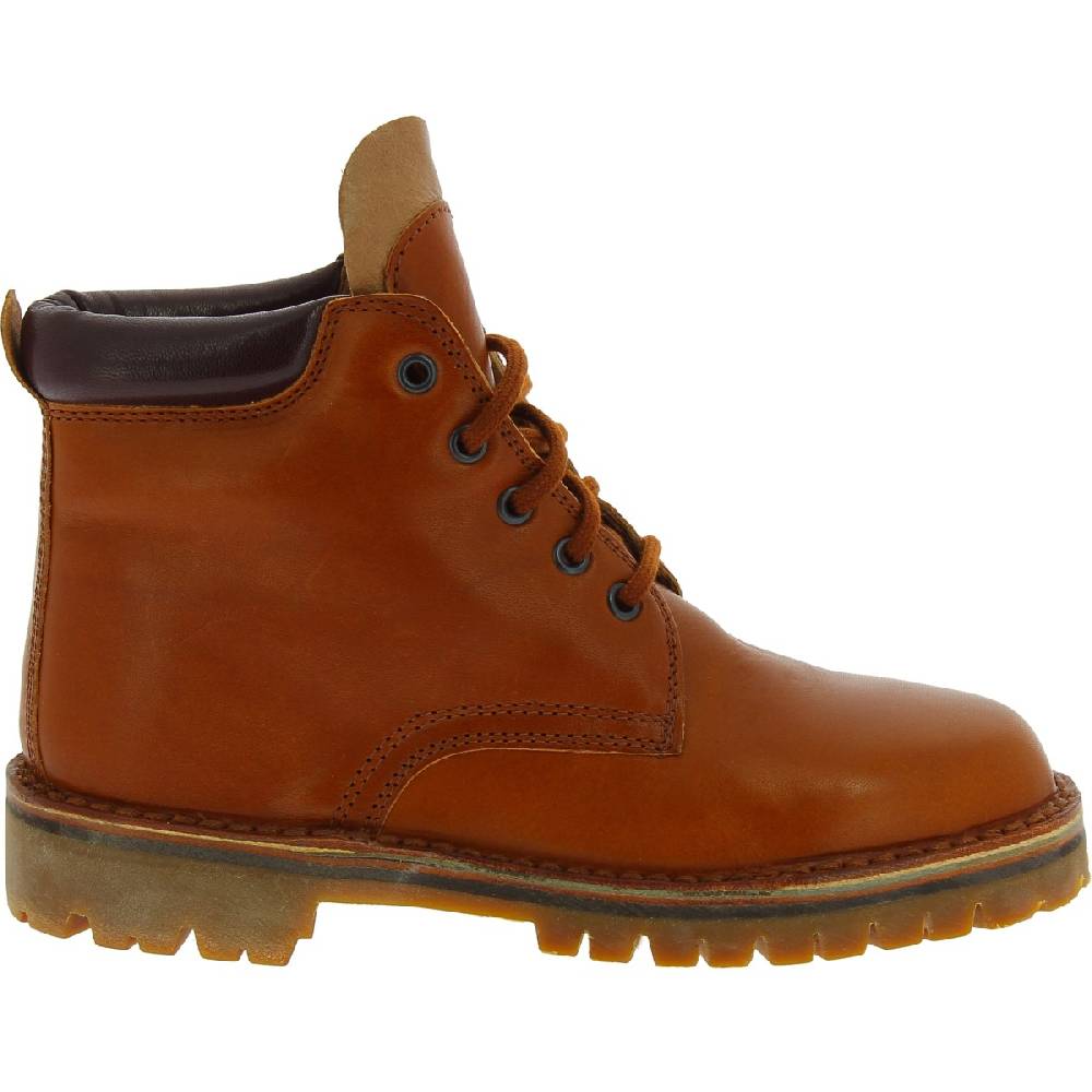 Lartigiano Del Cuoio Stivaletti donna artigianali in pelle marrone e suola Vibram Qualità