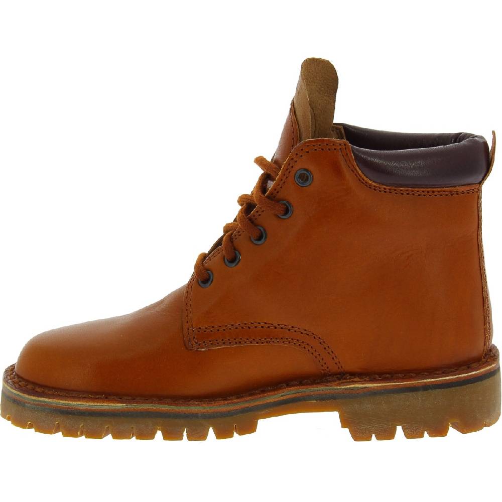 Lartigiano Del Cuoio Stivaletti donna artigianali in pelle marrone e suola Vibram Qualità